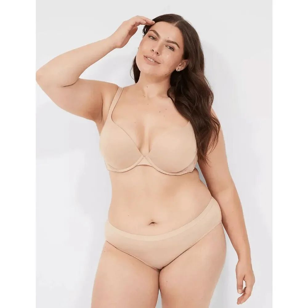 Cacique NEW bra size 34DDD nude smooth boost plunge underwire